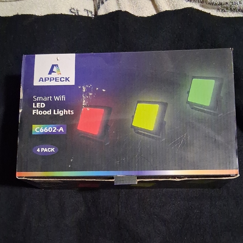APPECK,Smart WiFi,LED Flood Lights,4Pack,C6602-A,NIB